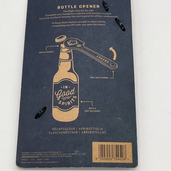 Cast Iron Hardware Novelty Wrench Bottle Opener Gift Man Cave Stocking Stuffer - Picture 8 of 10